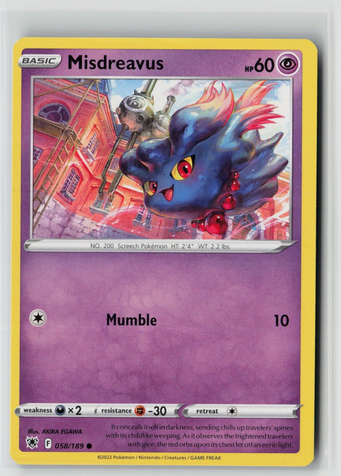 Misdreavus (SWSH10: Astral Radiance 058/189) NM