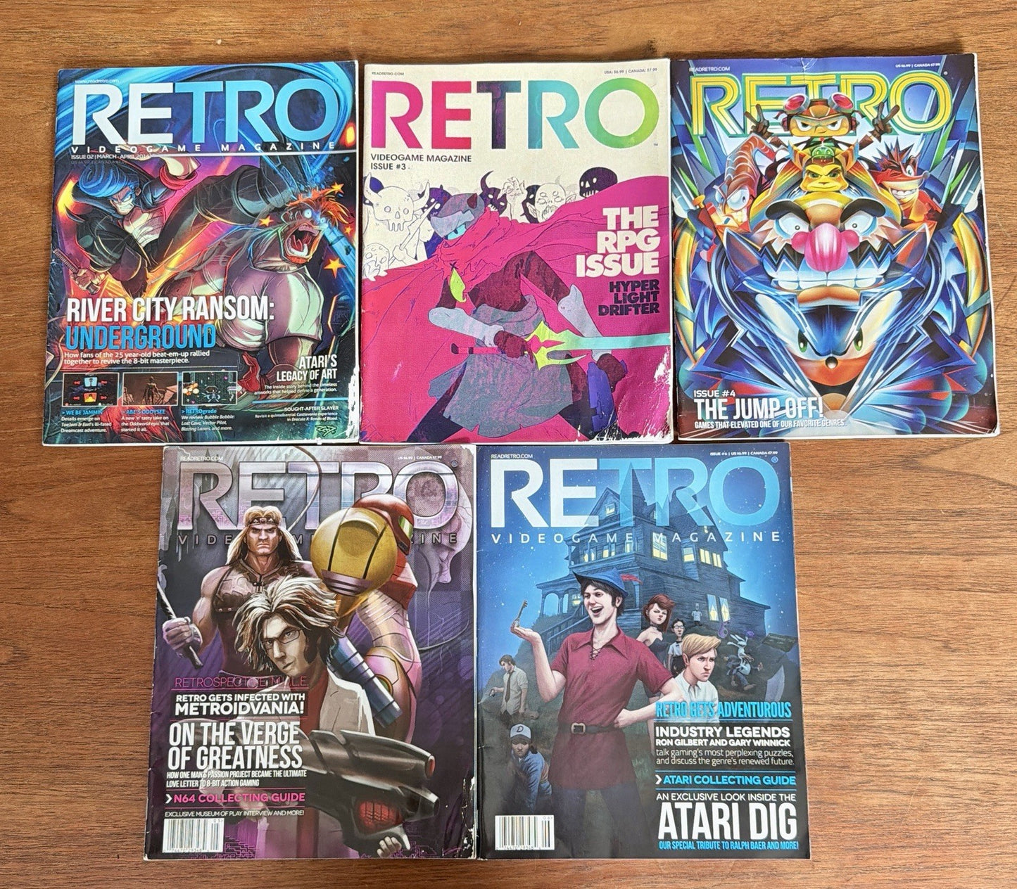 RETRO VIDEOGAME MAGAZINE Lot Of 5 (2014) ISSUES #2-6 Read Description #2 Signed