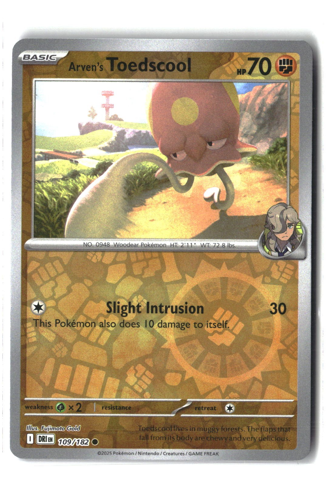 Arven's Toedscool Reverse Holofoil NM (Destined Rivals 109/182)