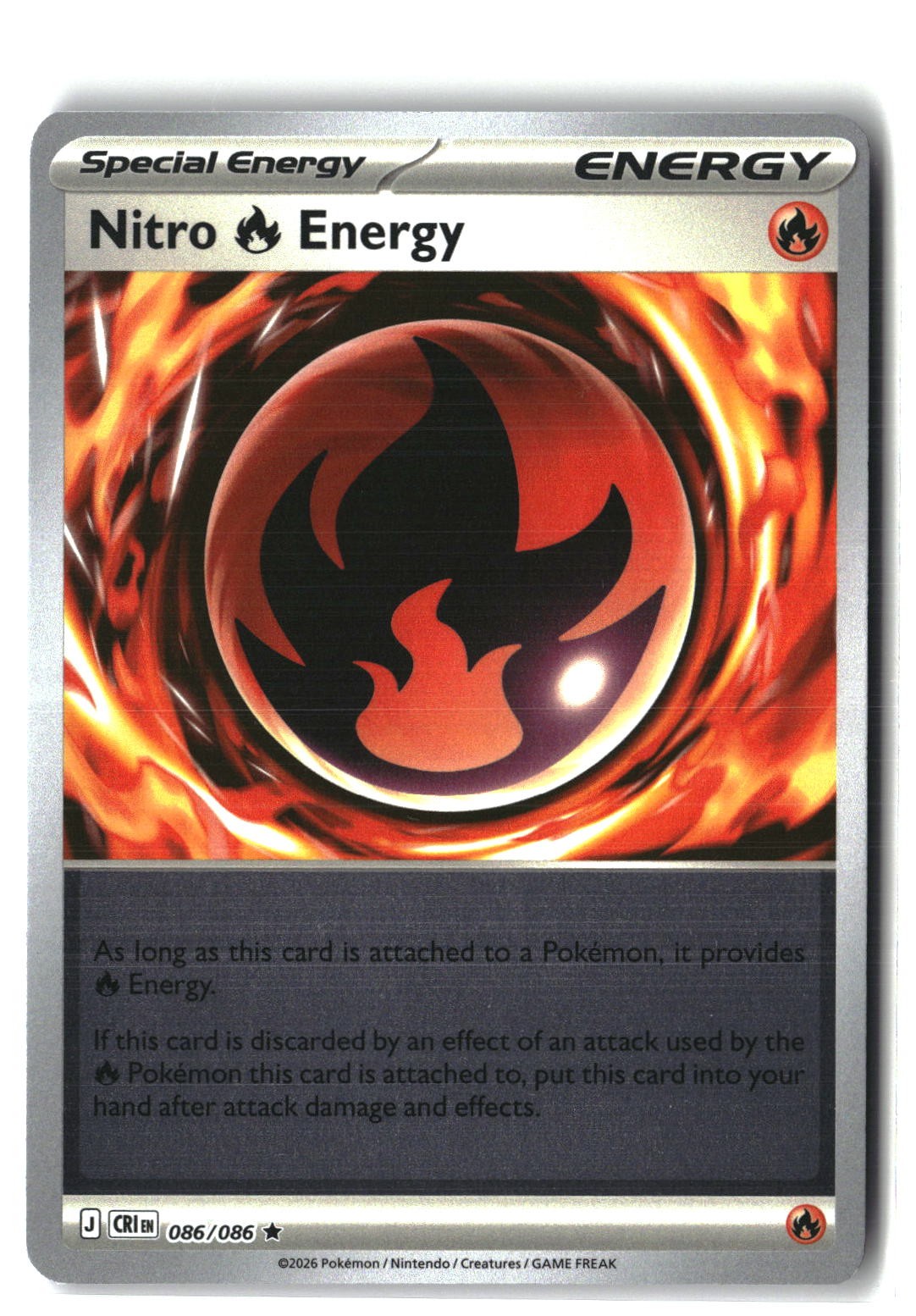 Nitro R Energy Reverse Holofoil NM (Chaos Rising 086/086)