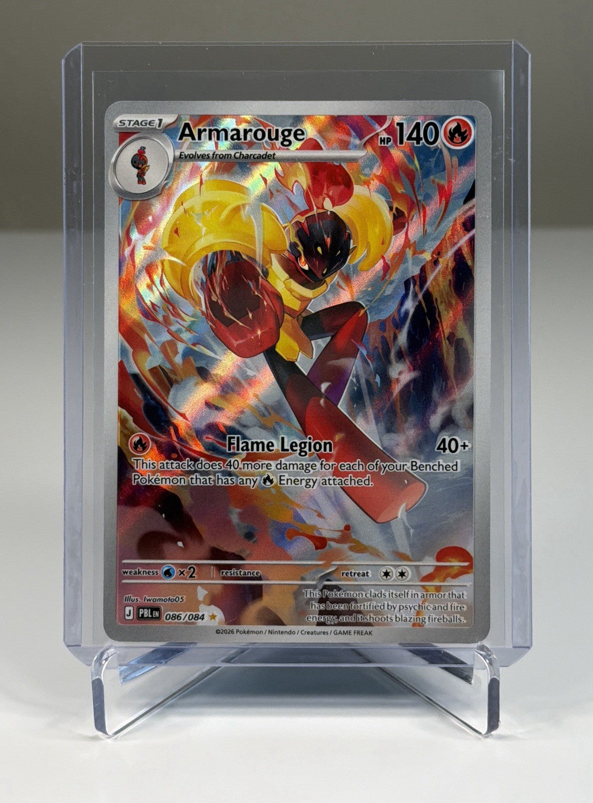 Pokémon TCG Armarouge 86/84 Pitch Black Illustration Rare NM Near Mint