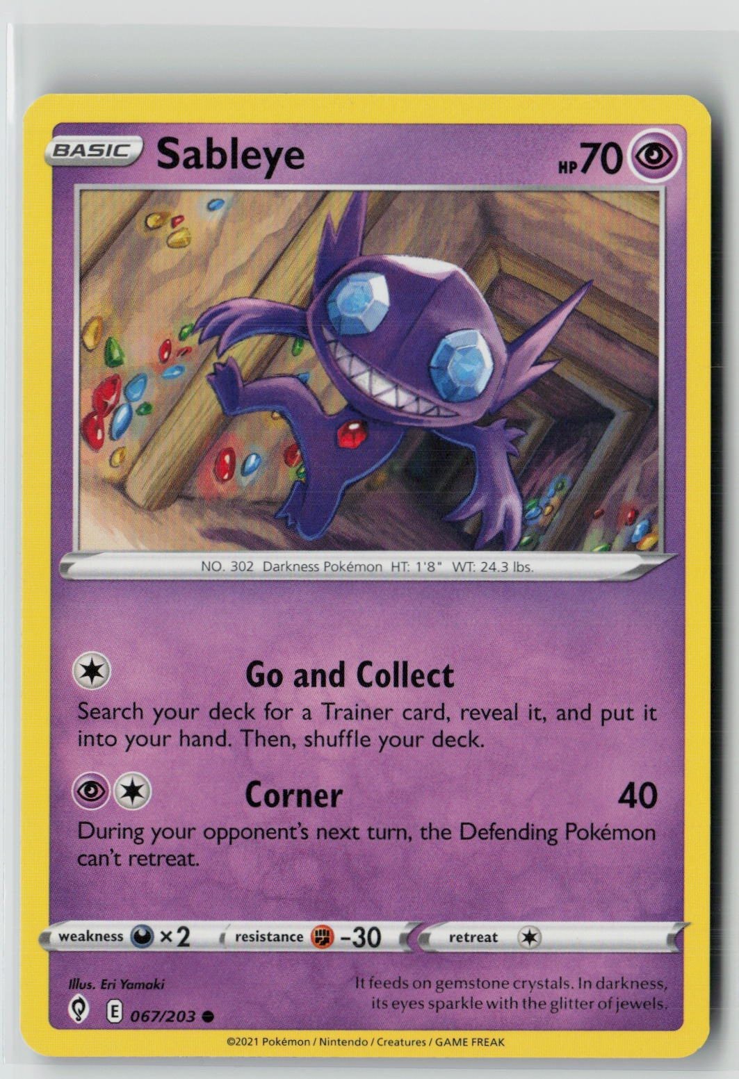 Sableye (SWSH07: Evolving Skies 067/203) NM