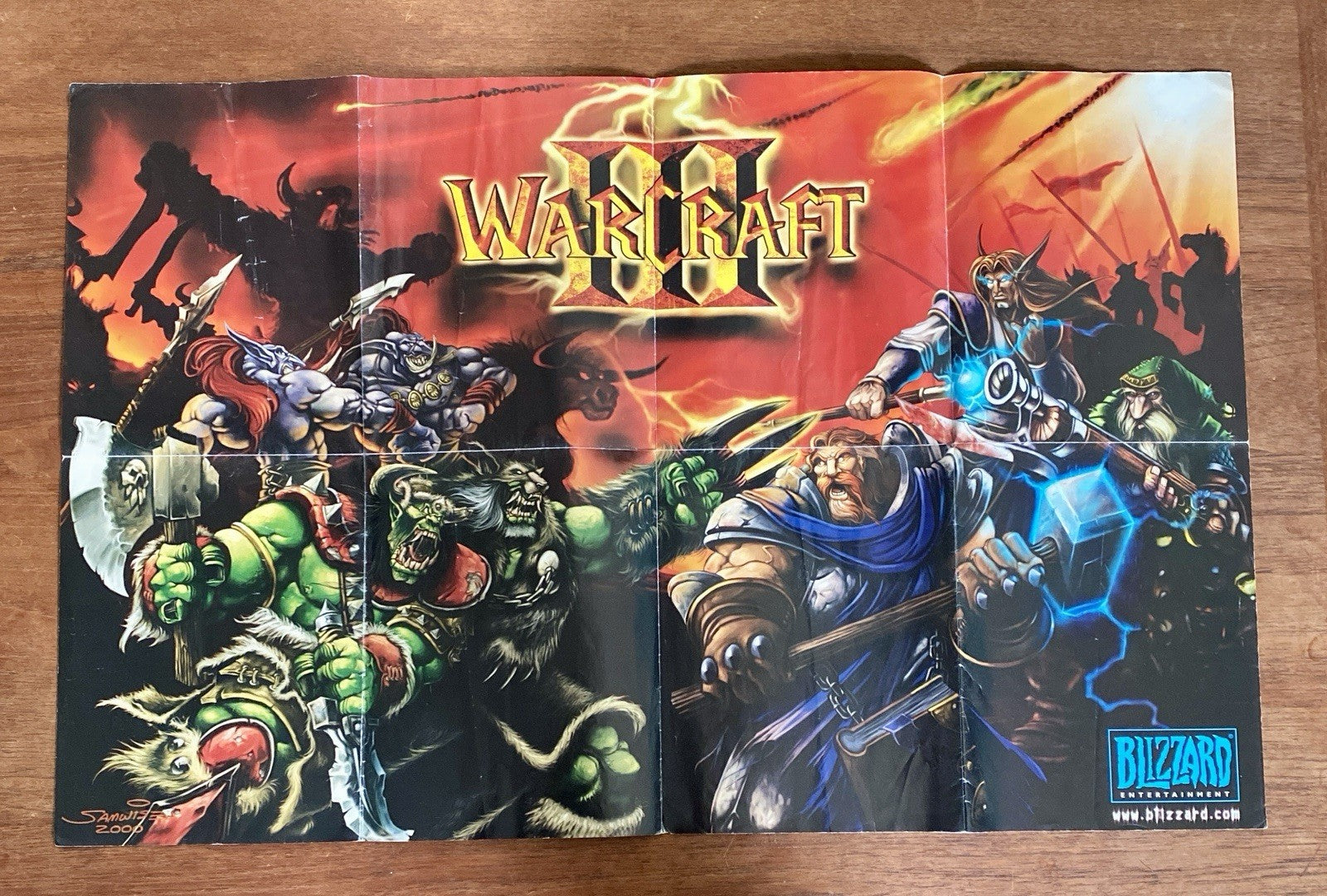 Vintage Blizzard Entertainment Warcraft III Product Catalog 2000 28×18 Poster