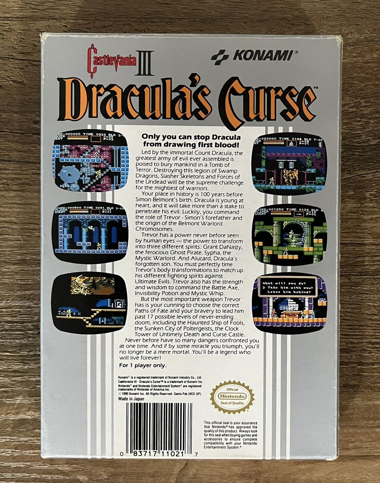 NES Castlevania III: Dracula's Curse Excellent Condition, Complete in Box!