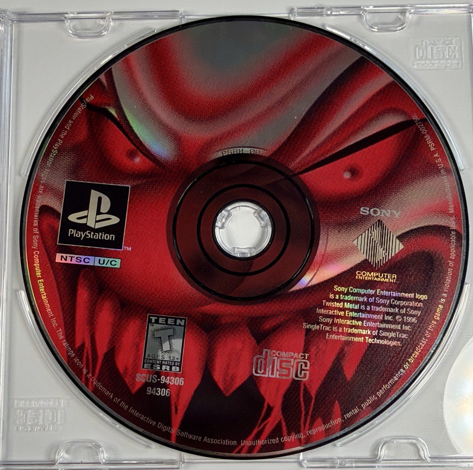 Twisted Metal (Sony PlayStation 1) PS1 Disc Only, Tested & Working