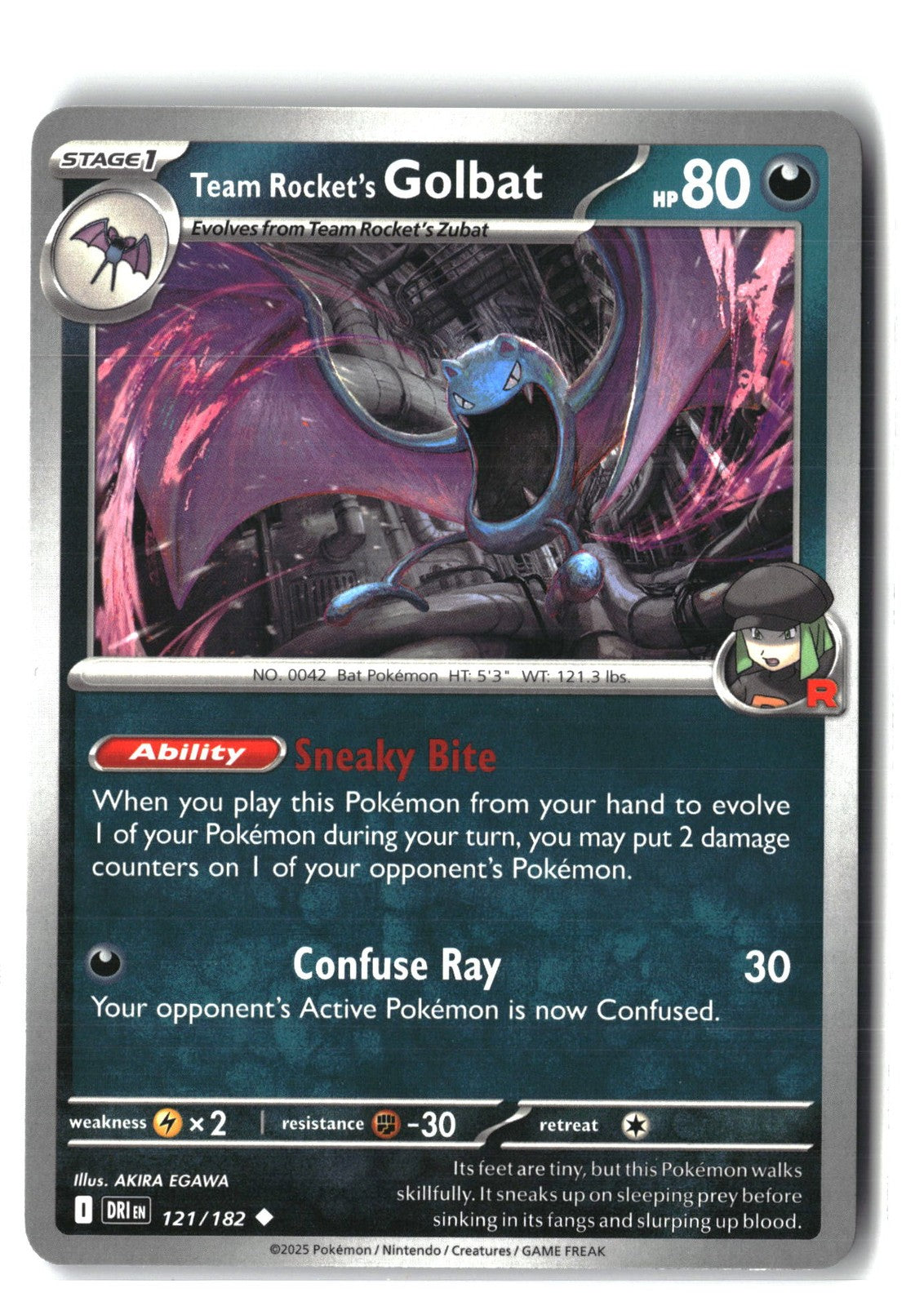 Team Rocket's Golbat (Destined Rivals 121/182) NM