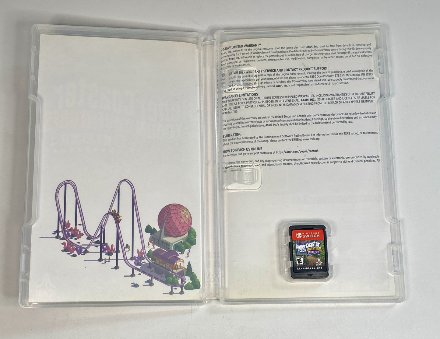 Rollercoaster Tycoon Adventures Deluxe Edition Nintendo Switch, Tested & Working