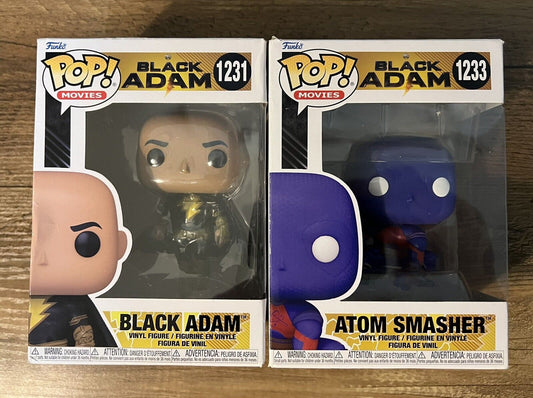 Funko Pop! Movies Black Adam - Atom Smasher & Black Adam Vital Figure