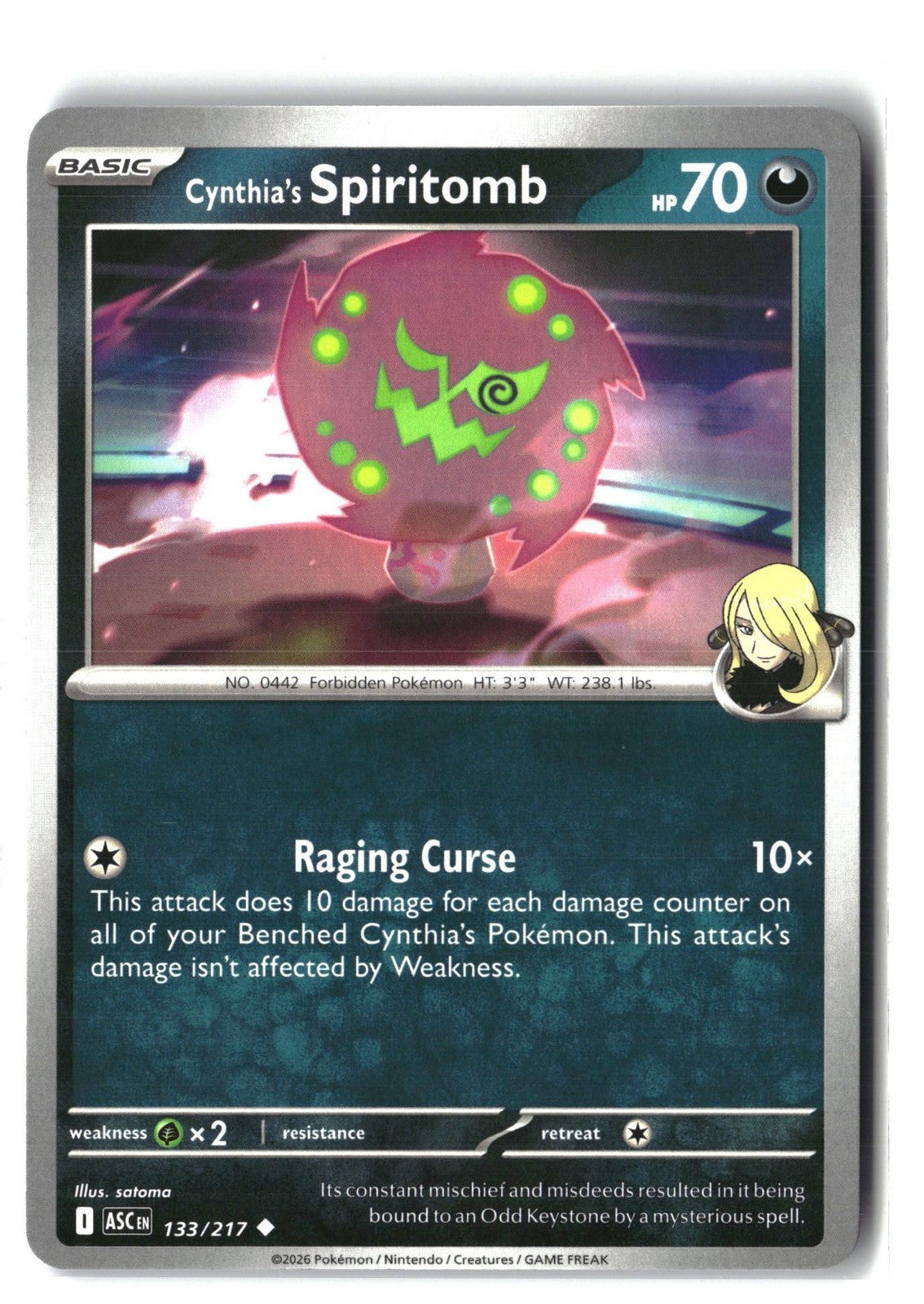 Cynthia's Spiritomb (ME: Ascended Heroes 133/217) NM