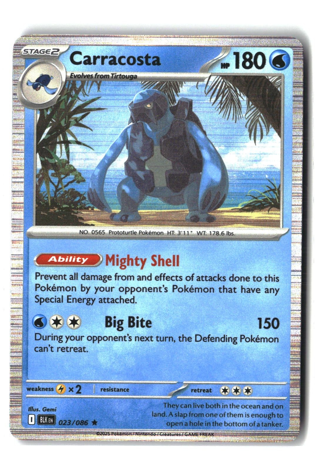 Carracosta Holofoil NM (SV: Black Bolt 023/086)