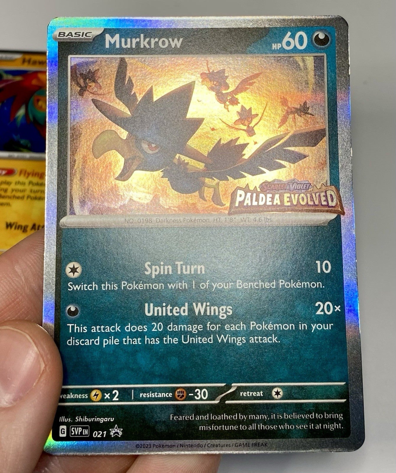 Pokémon Black Star Scarlet Violet & Paldea Evolved Promos Hawlucha 7 Murkrow 21
