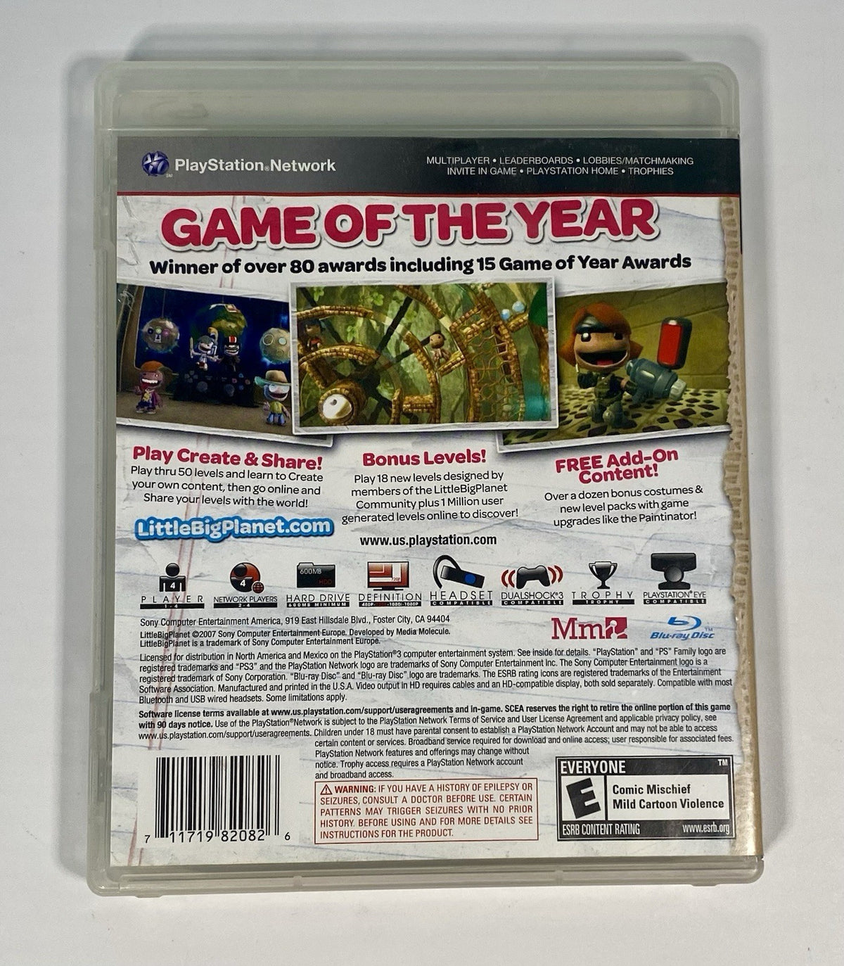 LittleBigPlanet Game of the Year Edition (Sony PlayStation 3, 2009) CIB Complete