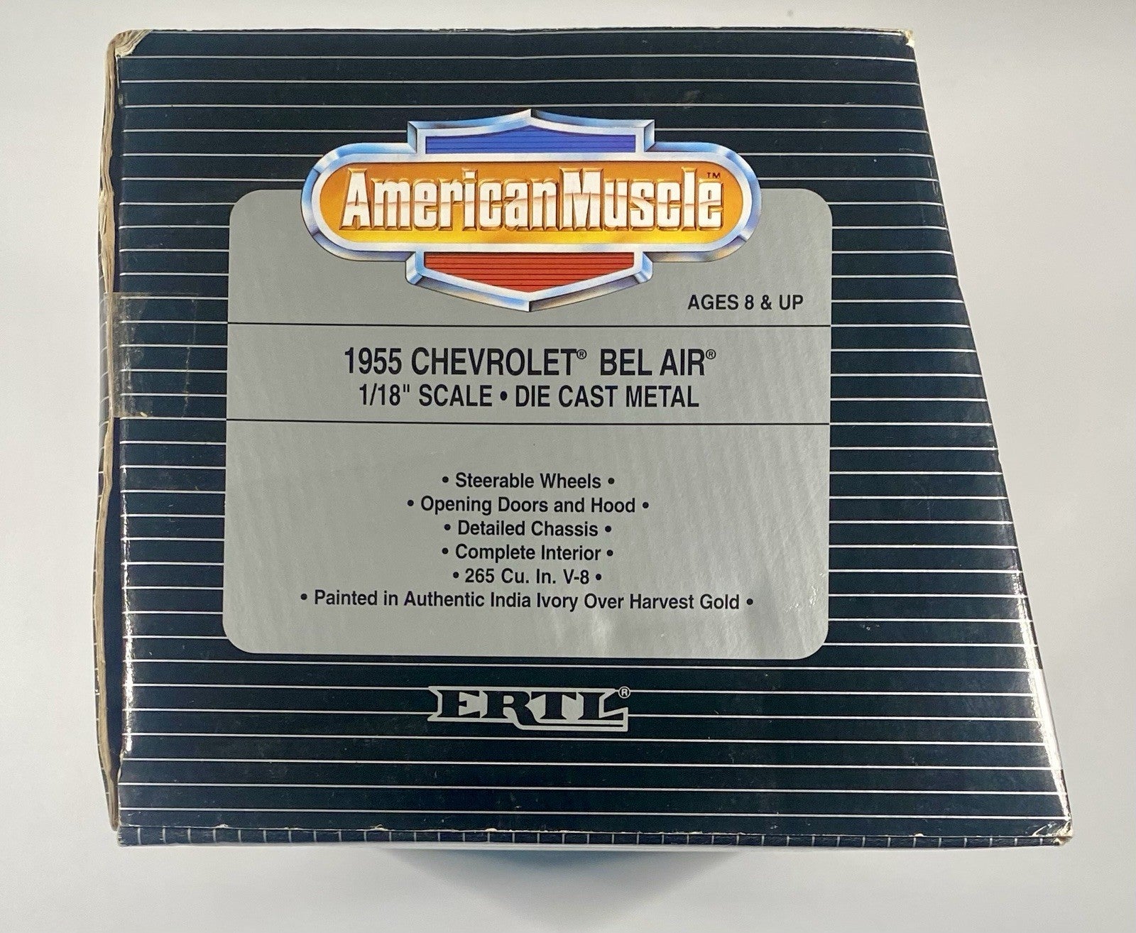 ERTL American Muscle 1955 Chevrolet Bel Air Harvest Gold 7254  1:18 Diecast NEW