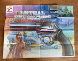 LETHAL ENFORCERS Sega CD Genesis KONAMI 1993 Game Promo Insert Poster No Rips