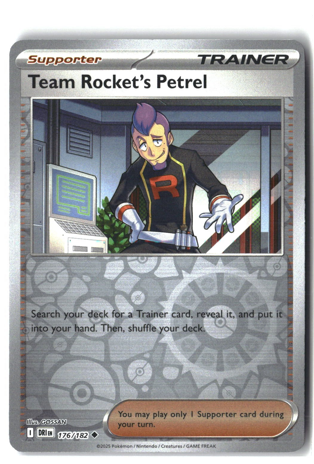 Team Rocket's Petrel Reverse Holofoil NM (Destined Rivals 176/182)