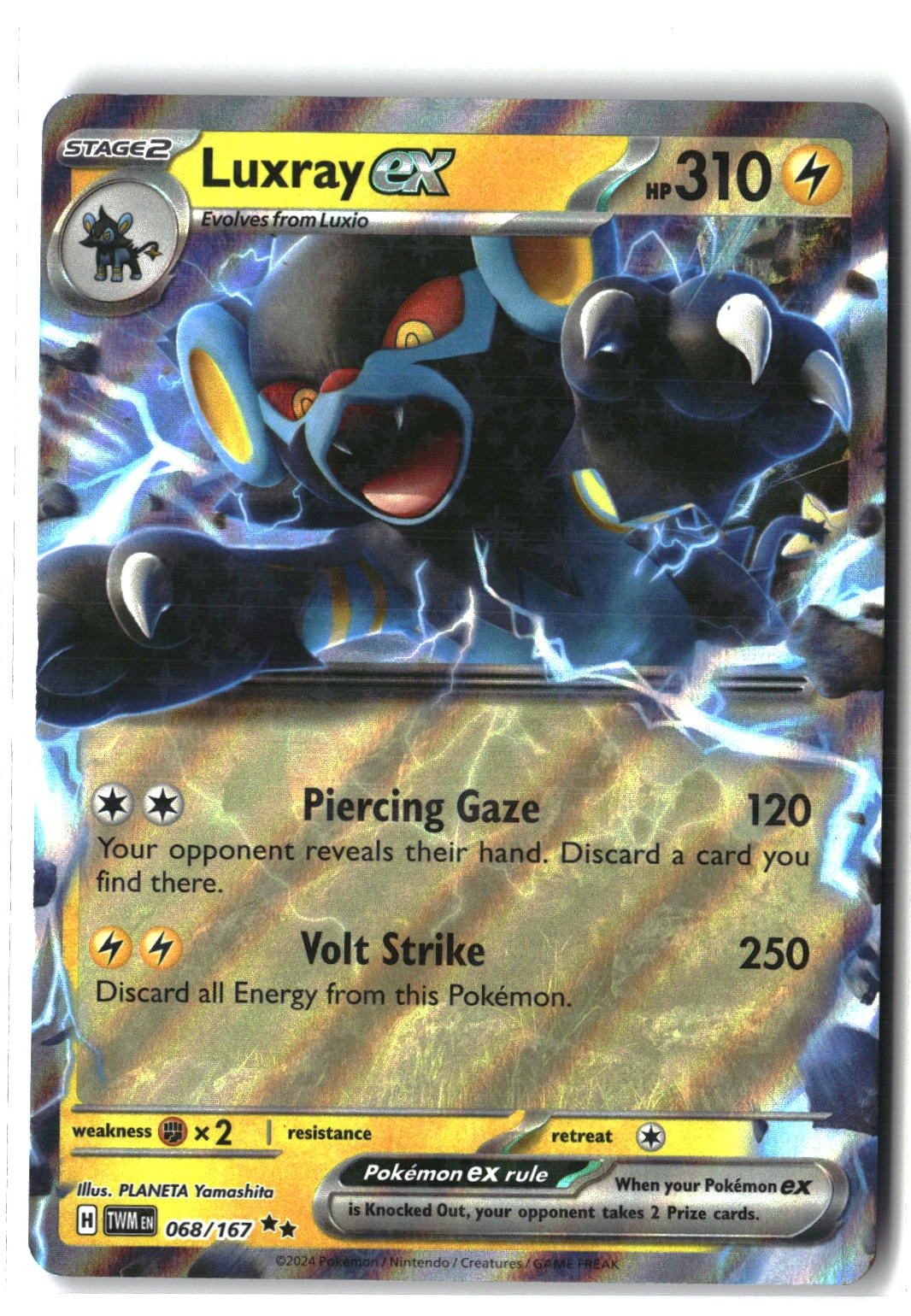 Luxray ex Holofoil NM (Twilight Masquerade 068/167)