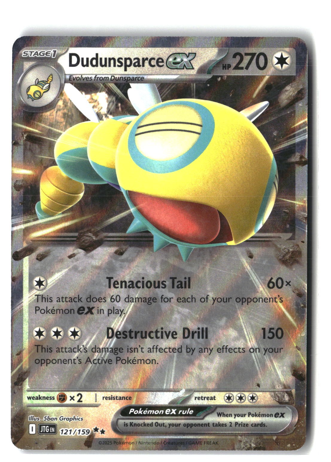 Dudunsparce ex Holofoil NM (Journey Together 121/159)