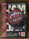 NBA Jam (Sega Genesis, 1994) - BOX AND MANUAL ONLY NO GAME