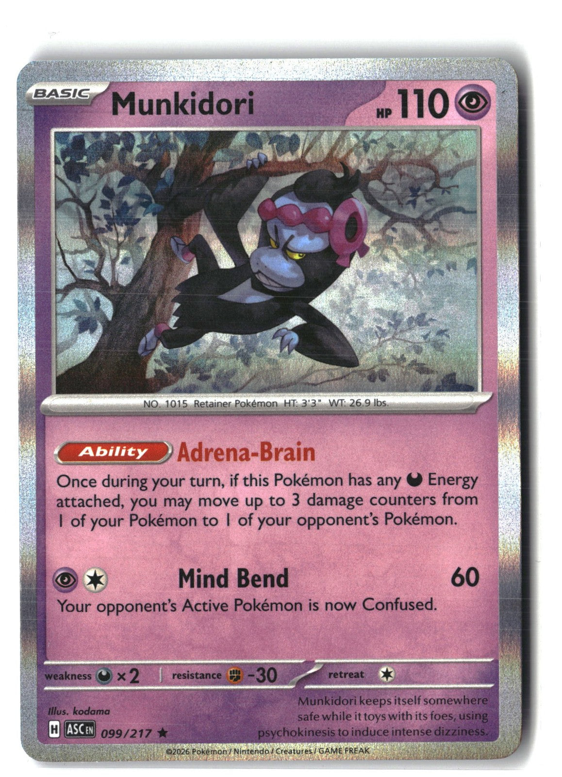 Munkidori Holofoil NM (ME: Ascended Heroes 099/217)