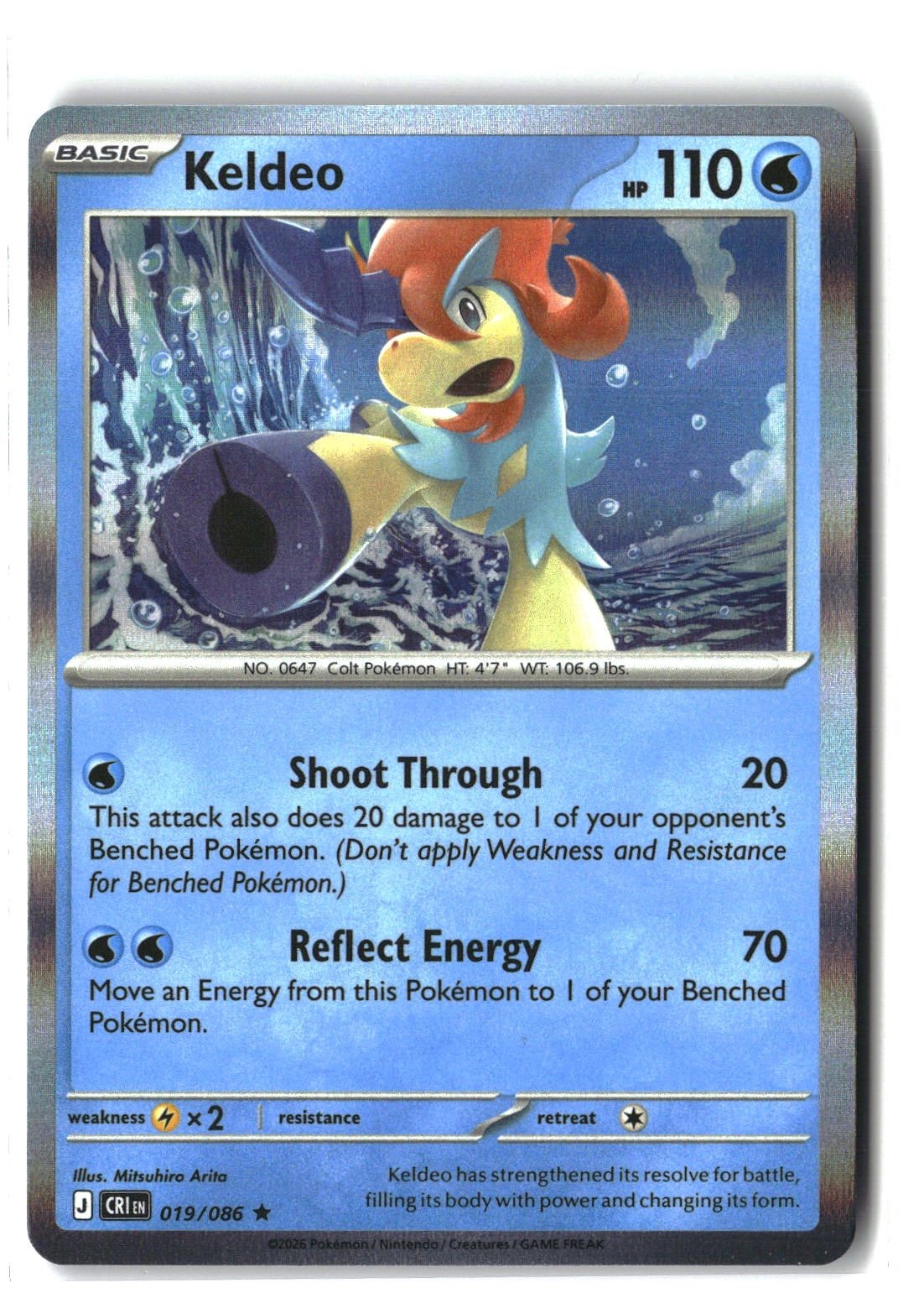 Keldeo Holofoil NM (Chaos Rising 019/086)