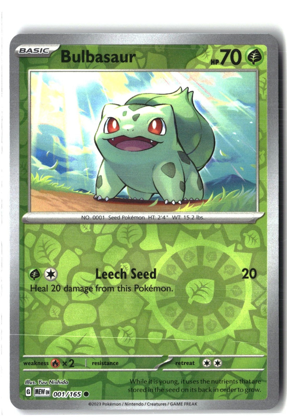 Bulbasaur Reverse Holofoil NM (SV: Scarlet & Violet 151 001/165)