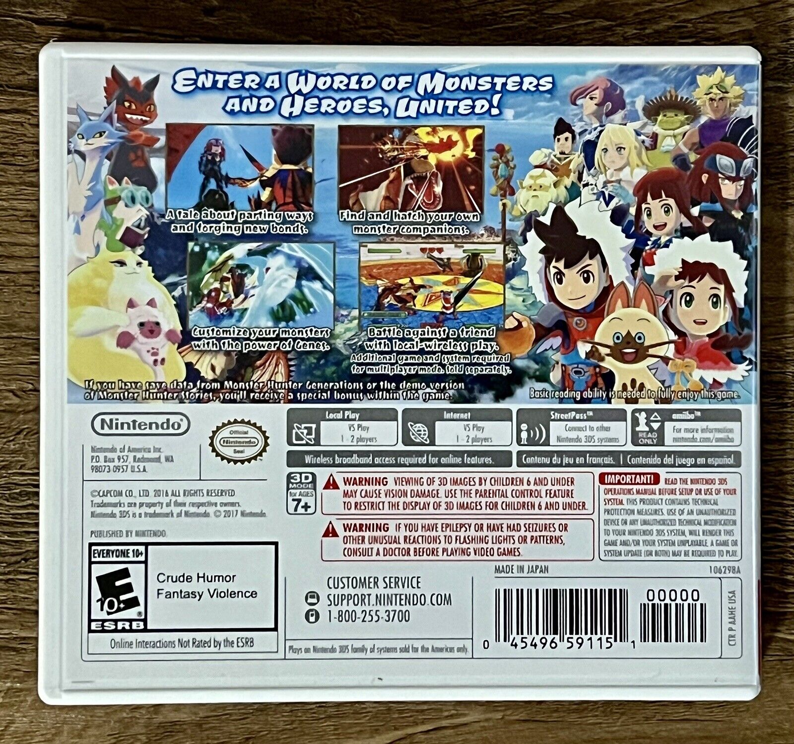 Monster Hunter Stories (Nintendo 3DS, 2017) Complete