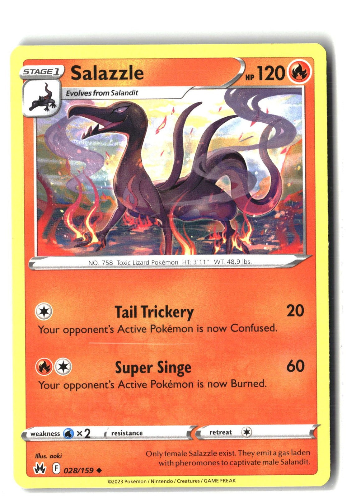 Salazzle (SWSH: Crown Zenith 028/159) NM