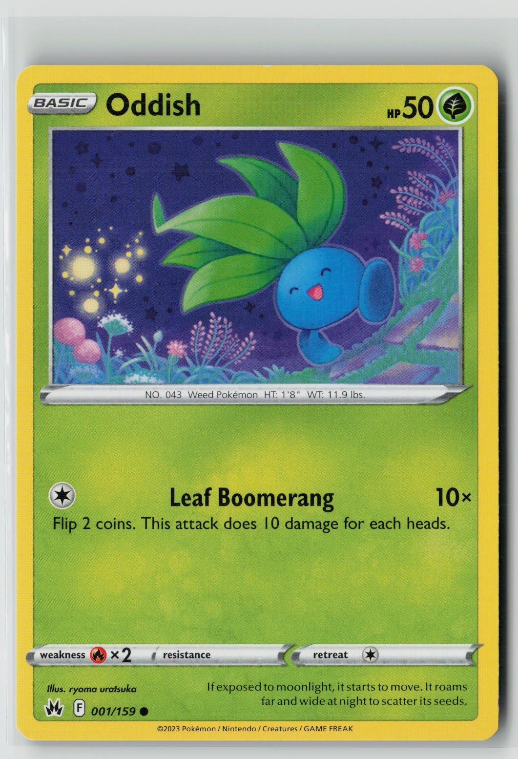 Oddish (SWSH: Crown Zenith 001/159) NM