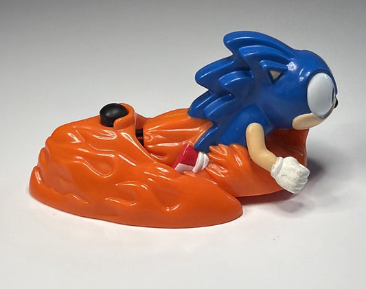 Vintage 1993 Sega Sonic the Hedgehog w/Flame Base Launcher plastic toy WORKS