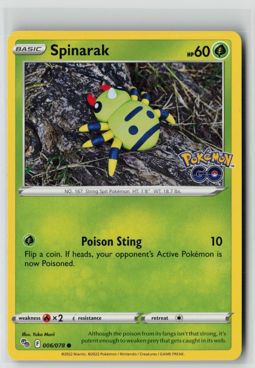 Spinarak (Pokemon GO 006/078) NM