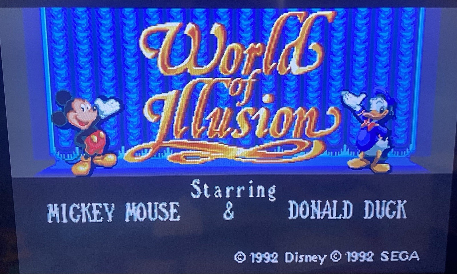 World Of Illusion Starting Mickey Mouse & Donald Duck 1992 Sega Genesis Tested