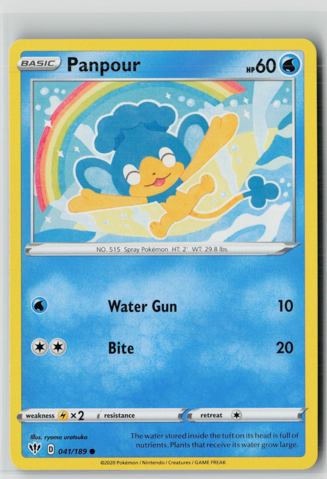 Panpour (SWSH03: Darkness Ablaze 041/189) NM