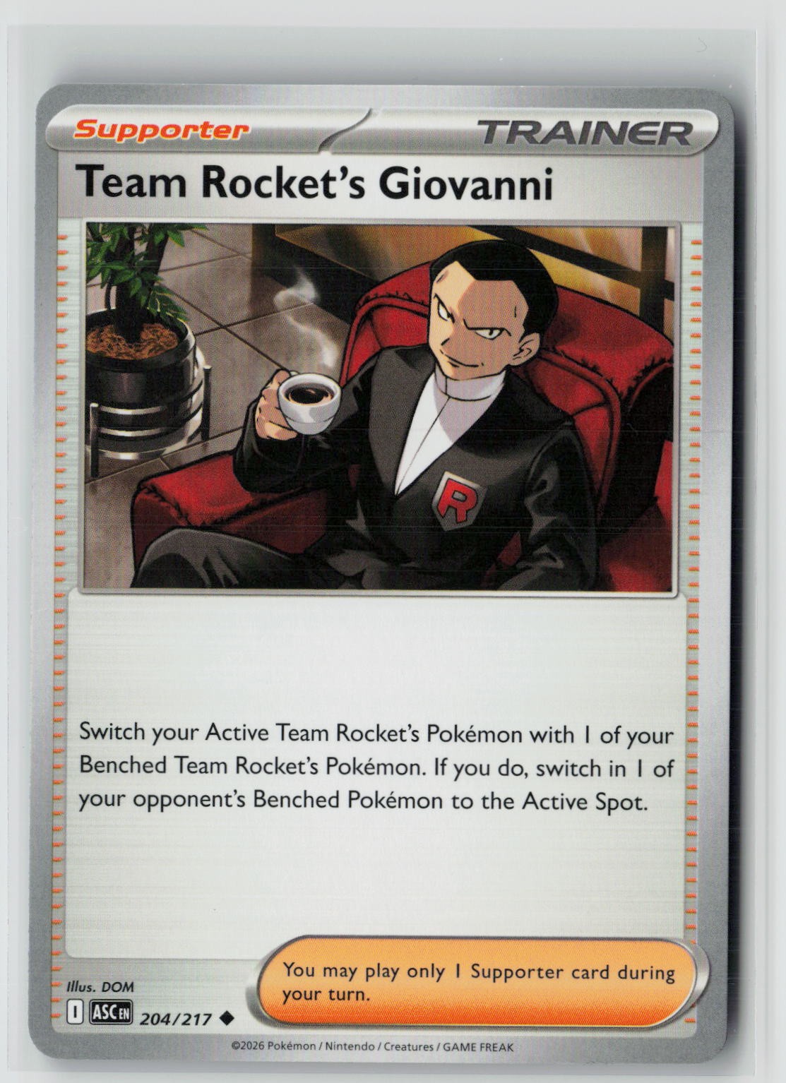 Team Rocket's Giovanni (ME: Ascended Heroes 204/217) NM