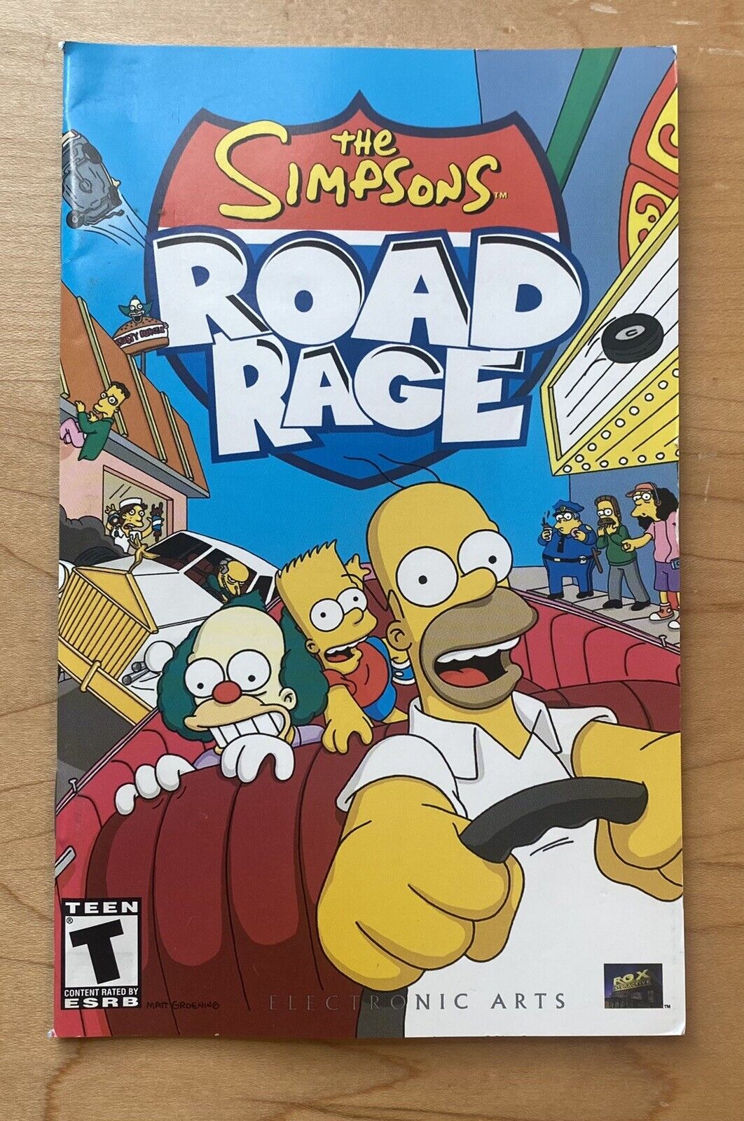 The Simpsons: Road Rage (Sony PlayStation 2 PS2, 2001) CIB W/Manual & Reg Card