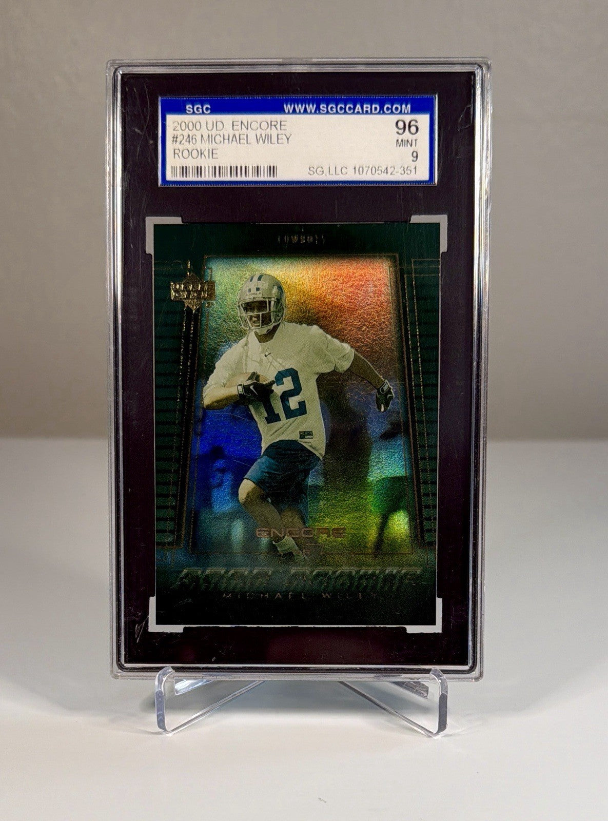 2000 Upper Deck Encore Star Rookie Michael Wiley #246 Holo SGC 96 Mint 9