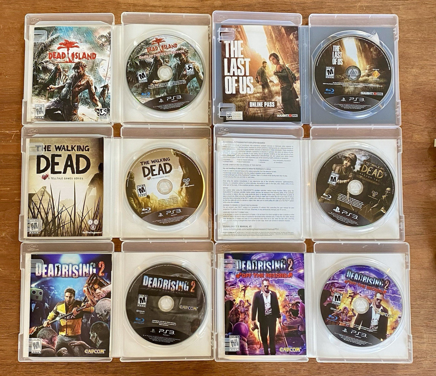 Sony PlayStation 3 PS3 Bundle Lot of 6 Zombie Games Tested Walking Dead & More!