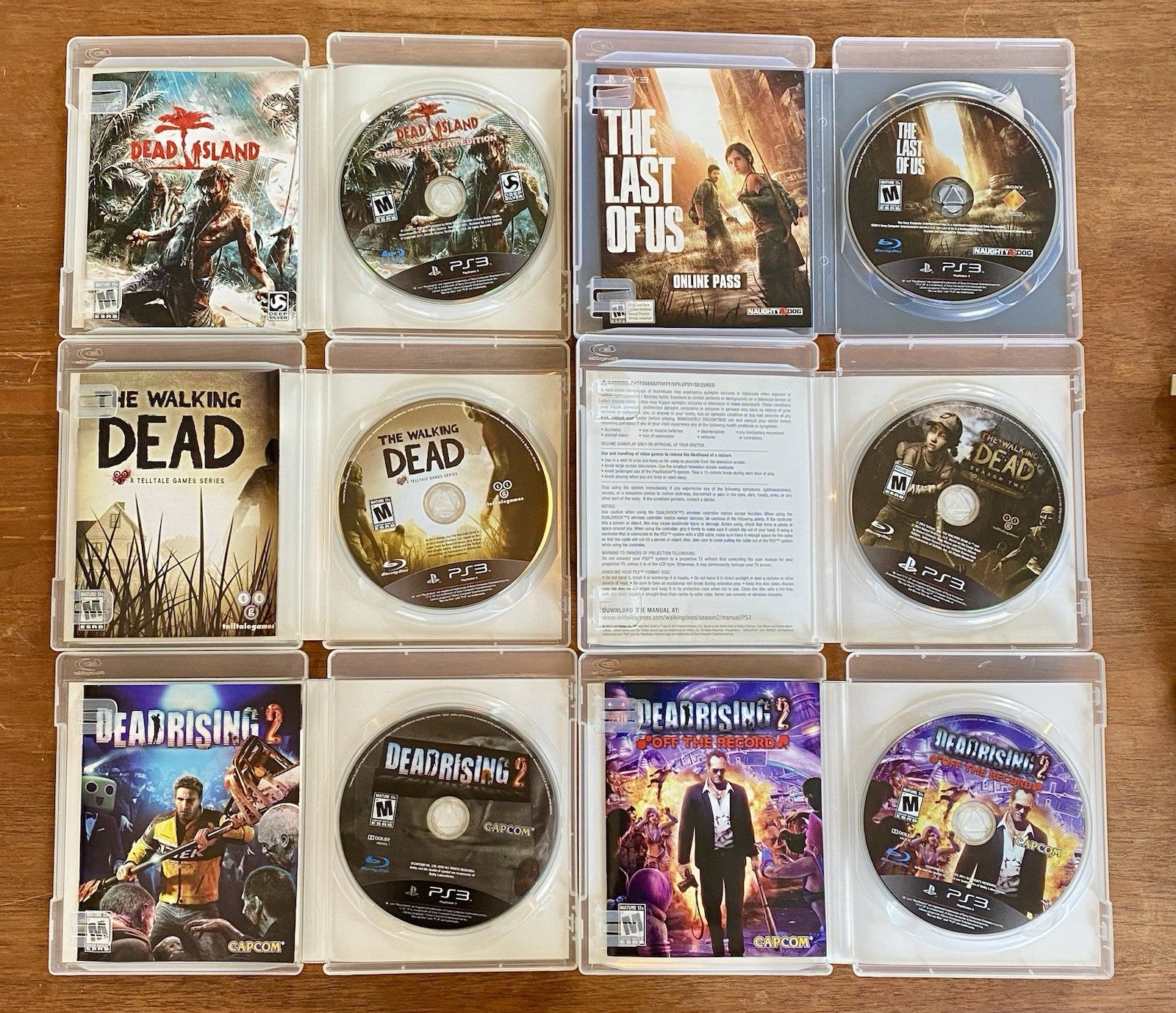 Sony PlayStation 3 PS3 Bundle Lot of 6 Zombie Games Tested Walking Dead & More!