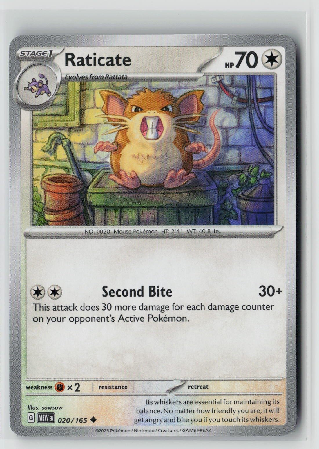 Raticate (SV: Scarlet & Violet 151 020/165) NM