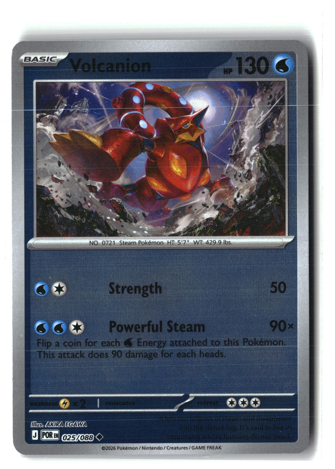 Volcanion Reverse Holofoil NM (Perfect Order 025/088)