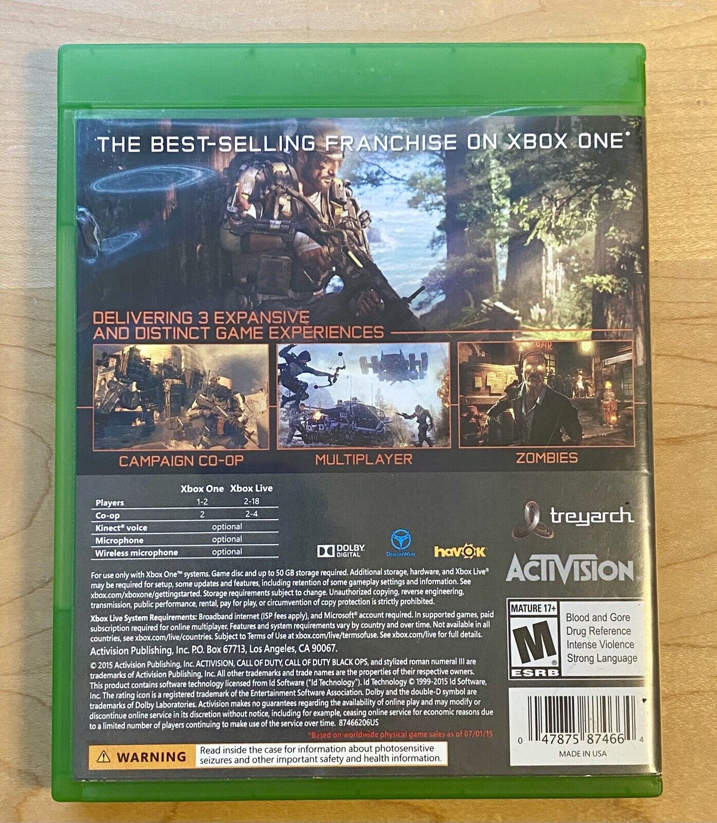 Call of Duty: Black Ops III - Standard Edition (Xbox One, 2015)