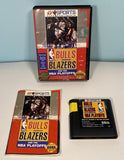 Bulls vs. Blazers and the NBA Playoffs Sega Genesis 1993 CIB W/ Case & Manual