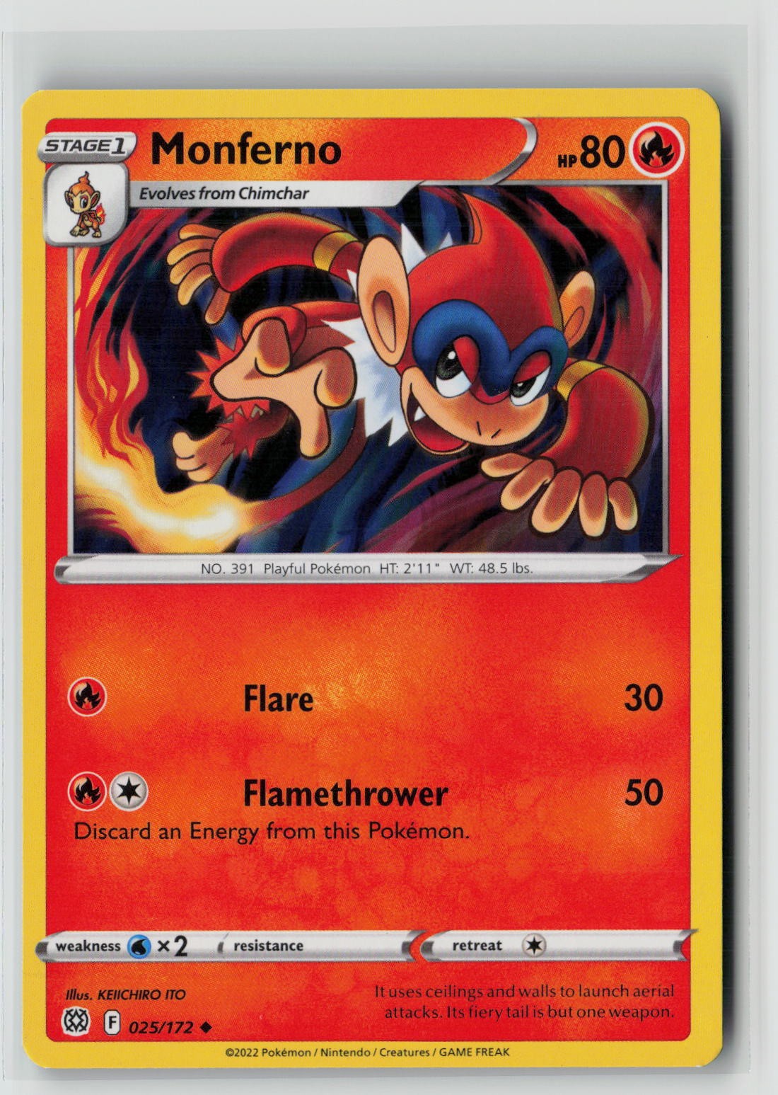 Monferno (SWSH09: Brilliant Stars 025/172) NM