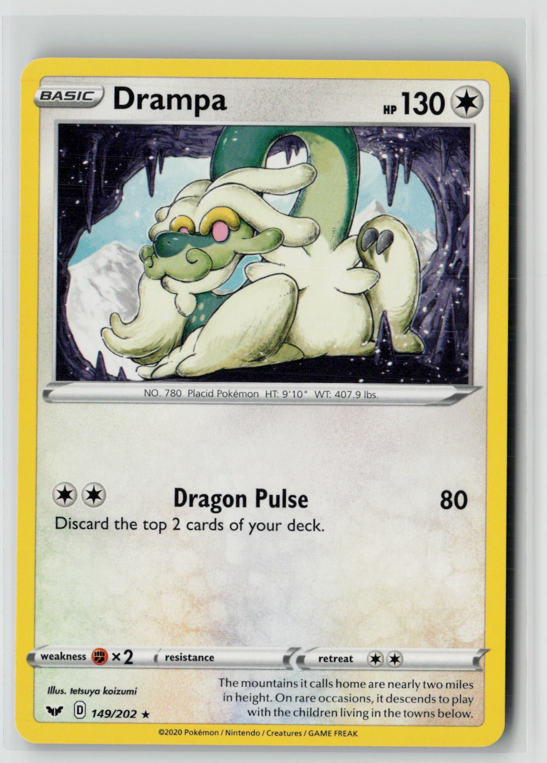 Drampa (SWSH01: Sword & Shield Base Set 149/202) NM