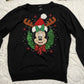 Disney Minnie Mouse Christmas Sweater Adult Size 2 Womens Black Sweater