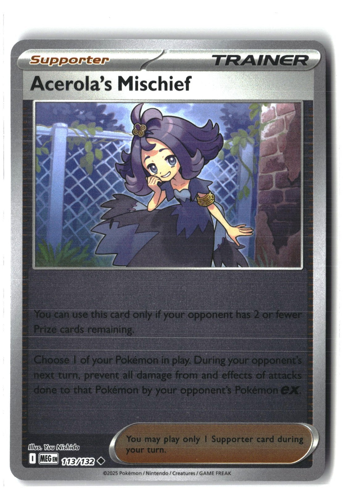 Acerola's Mischief Reverse Holofoil NM (Mega Evolution 113/132)
