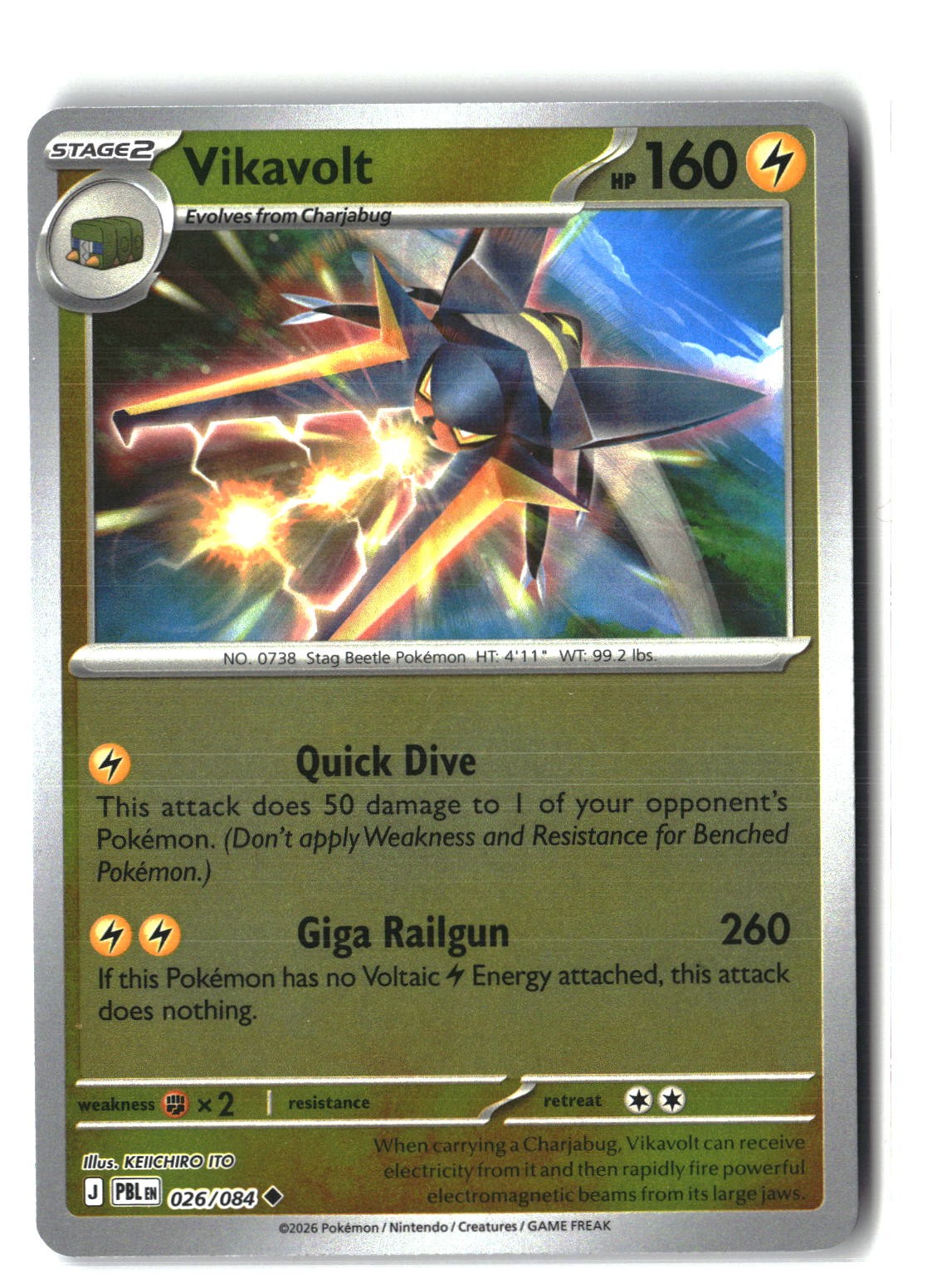 Vikavolt Reverse Holofoil NM (Pitch Black 026/084)