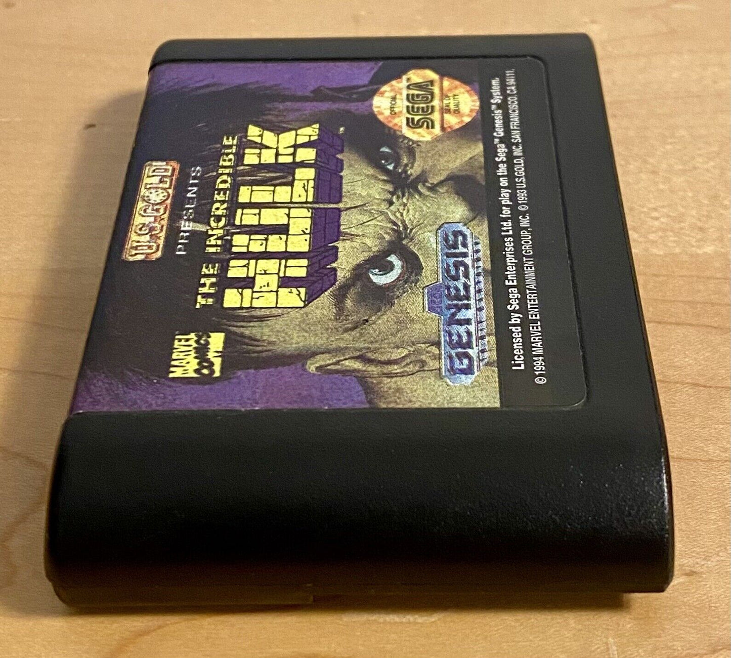 Incredible Hulk (Sega Genesis, 1994) No Manual, Authentic, Cleaned, & Tested