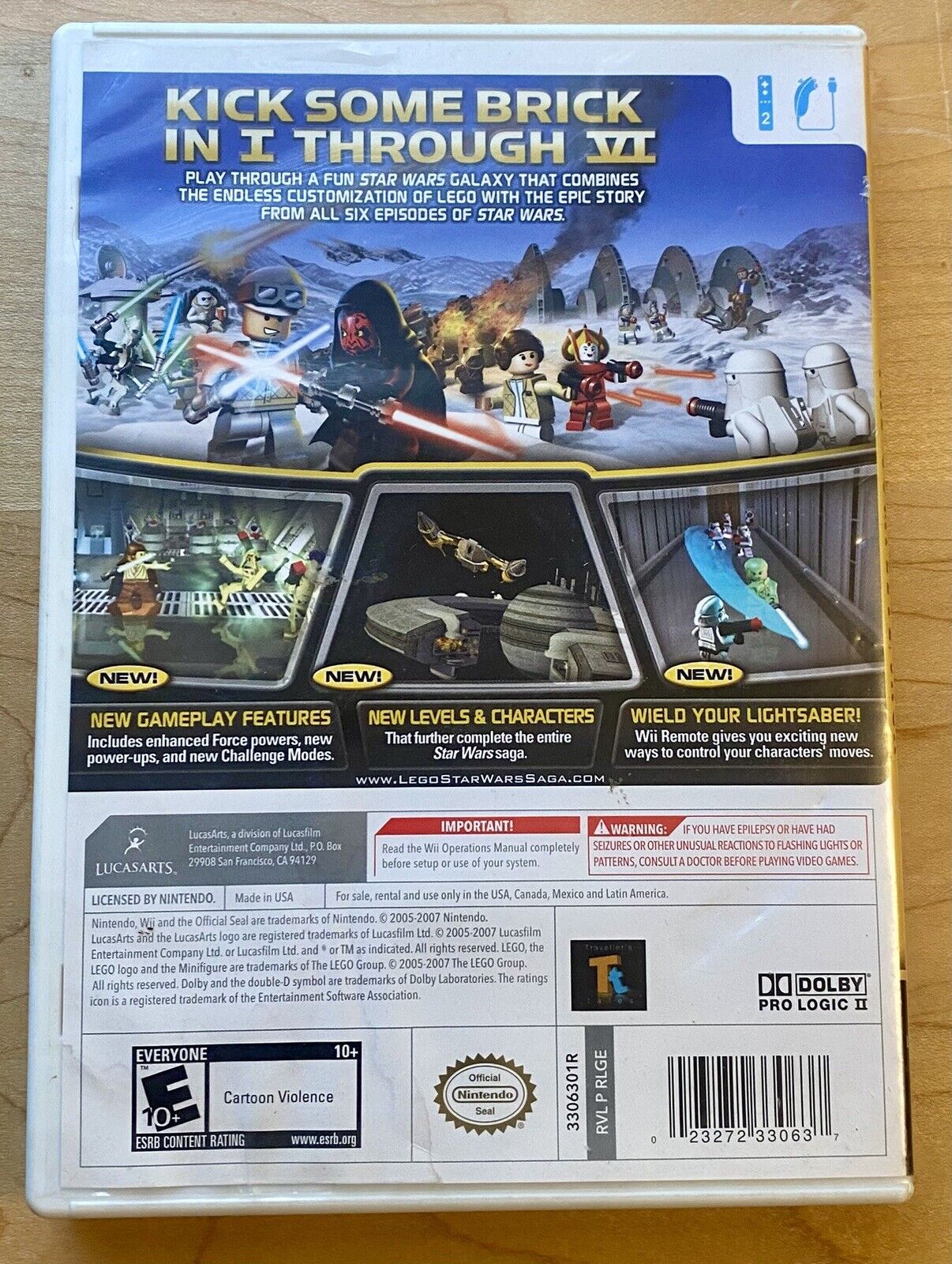LEGO Star Wars - The Complete Saga (Nintendo Wii 2007) Authentic, Tested & Works