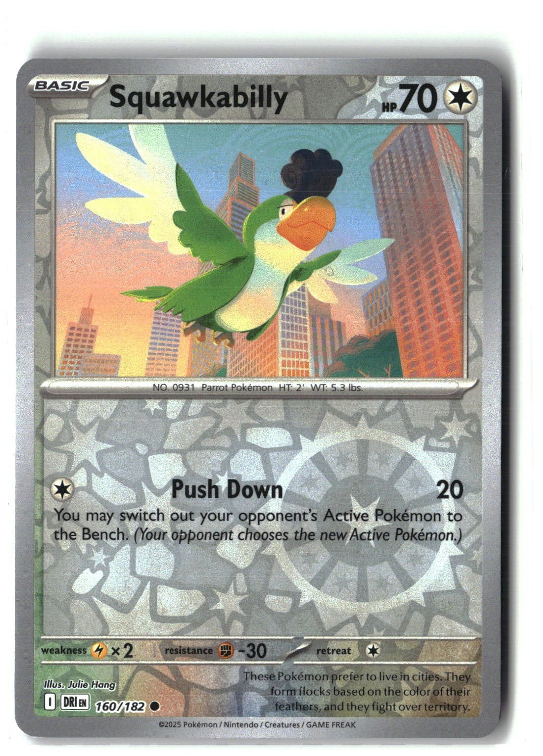 Squawkabilly Reverse Holofoil NM (Destined Rivals 160/182)