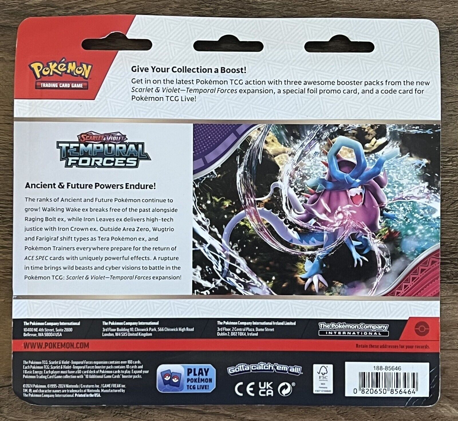 Pokemon Scarlet & Violet: Temporal Forces 3-Pack Booster Blister Pack - CYCLIZAR